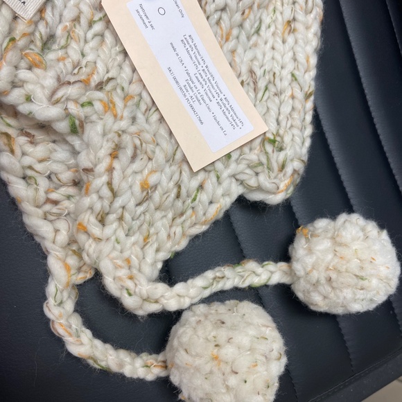 NWT Free People Loopy Mango Aviatrix Hand Knit Trapper Beanie main image 4